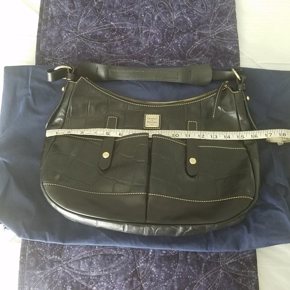 Dooney&Bourke black croc embossed leather bag EUC! - Picture 7 of 14